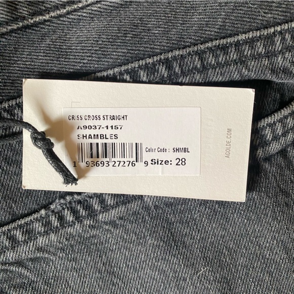 NWT AGOLDE criss cross straight jeans - Picture 4 of 6